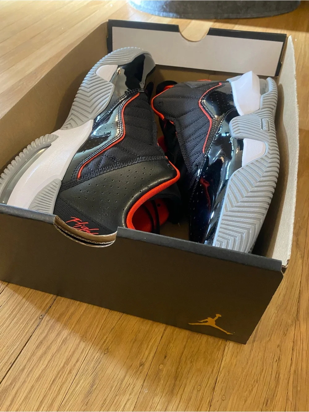 Jordan Men's Black and Red Basketball Shoes